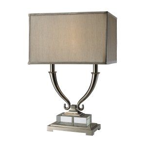Dimond Lighting DMD D1873 Roberts 2 Light Table Lamp with Light Grey Faux Silk S