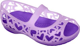 Infant/Toddler Girls Crocs Adrina Hearts Flat   Iris/Neon Purple Slip on Shoes