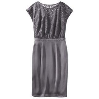 TEVOLIO Womens Lace Bodice Dress   Proper Gray   14