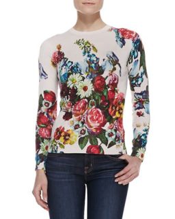 Womens Edryss Floral Oil Painting Print Sweater, Nude Pink   Ted Baker London