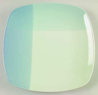 222 Fifth (PTS) Color Blocks (Blue/Green) Dinner Plate, Fine China Dinnerware  