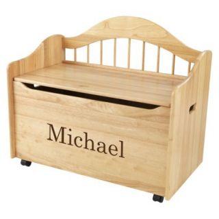 Kidkraft Limited Edition Personalised Natural Toy Box   Brown Michael