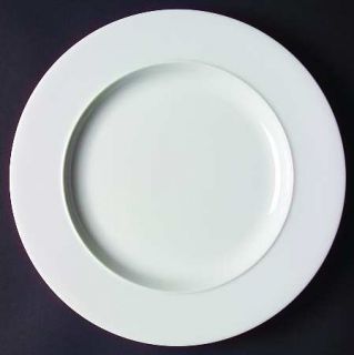 Crate & Barrel Epoch White Dinner Plate, Fine China Dinnerware   Kathleen Wills,