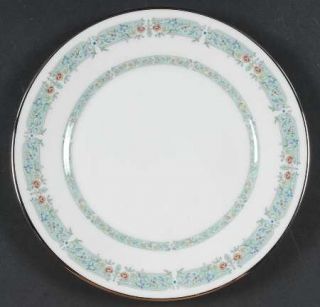 Oxford (Div of Lenox) Lady Love Salad Plate, Fine China Dinnerware   Aqua Floral