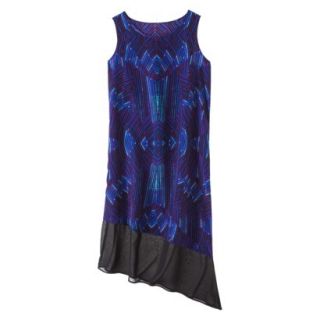 Mossimo Womens Asymmetrical Midi Dress   Deco Print M
