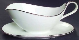 Crown Jewel Monte Carlo Gravy Boat with Attached Underplate, Fine China Dinnerwa