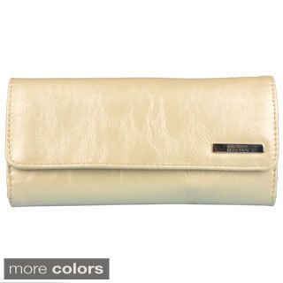 Kenneth Cole Reaction Womens Elongated Clutch Wallet With Faux leather Exterior