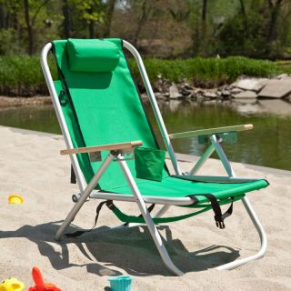 Rio Brands LLC Beach Chair WearEver Aluminum Hi Back Backpack Beach Chair