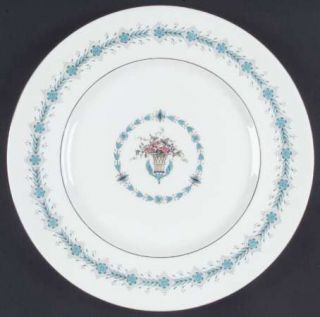 Coalport Queen Elizabeth White, Smooth Dinner Plate, Fine China Dinnerware   Tur
