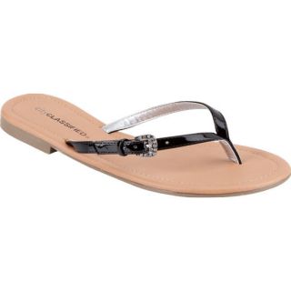 Patent Thong Womens Sandals Black In Sizes 9, 7.5, 5.5, 6, 7, 8