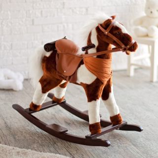 Charm Pinto Plush Rocking Horse with Sound Multicolor   82191