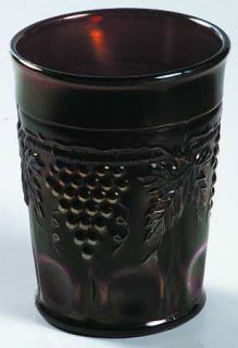 Northwood Grape & Cable Amethyst 8 Oz Flat Tumbler   Amethyst Carnival Glass