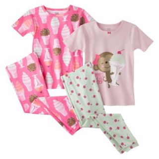 Just One You by Carters Infant Toddler Girls 4 Piece Short Sleeve Ice Cream