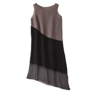 Mossimo Womens Asymmetrical Midi Dress   Timber/Black M