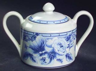 Interiors (PTS) Cottage Rose Sugar Bowl & Lid, Fine China Dinnerware   Stoneware