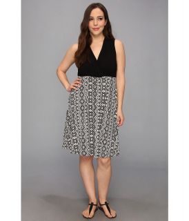 Karen Kane Plus Size Wrap Top Sleeveless Dress Womens Dress (Multi)