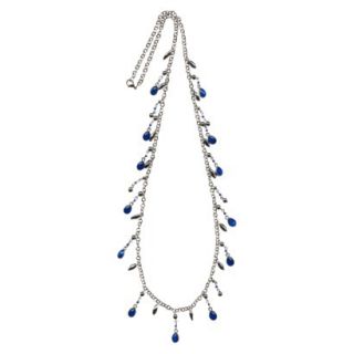 Long Necklace   Silver/Blue (37)