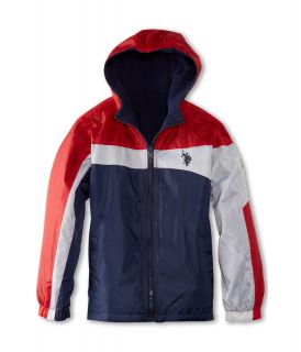 U.S. Polo Assn Kids Ripstop Jacket That Reverses To Polar Fleece Boys Coat (Multi)