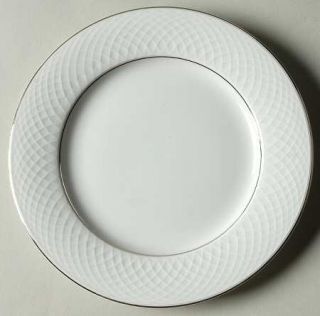 Nikko Orbit Platinum Bread & Butter Plate, Fine China Dinnerware   White Embosse