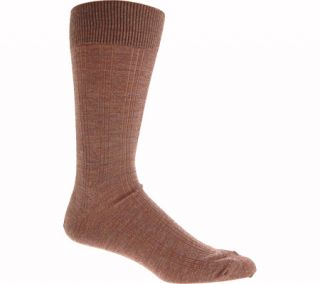 Mens Johnston & Murphy Wool Ribbed Slack Length (6 Pairs)   Brown Wool Socks