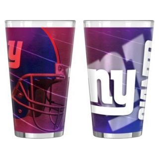 Boelter Brands NFL 2 Pack New York Giants Shadow Style Pint Glass   Multicolor