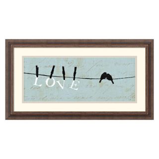 J and S Framing LLC Birds on a Wire Love Framed Wall Art   26.3W x 14.3H inch