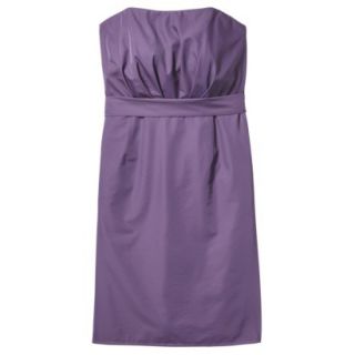TEVOLIO Womens Plus Size Taffeta Strapless Dress   Plum Spice   24W