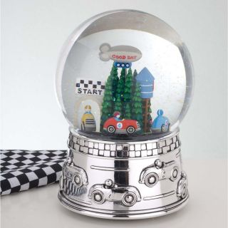 Reed and Barton Race Car Musical Water Globe Multicolor   6207