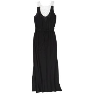 Merona Womens Maxi Swim Coverup Dress  Black M