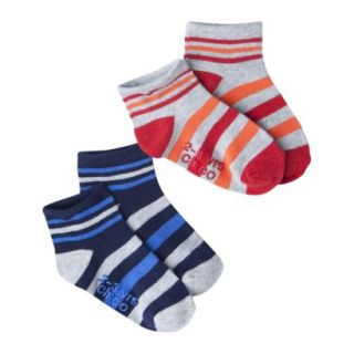 Circo Infant Toddler Boys 2 Pack Stripe Socks   Blue/Red 6 12 M