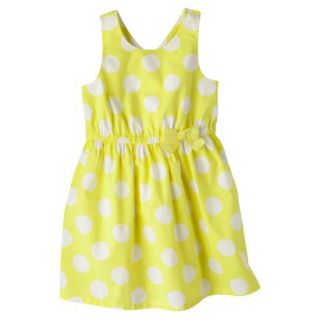 Cherokee Infant Toddler Girls Polkadot Cross Back Sundress   Yellow 12 M
