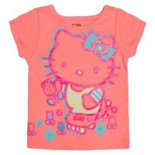 Hello Kitty Infant Toddler Girls Short Sleeve Tee   Apricot Orange 12 M