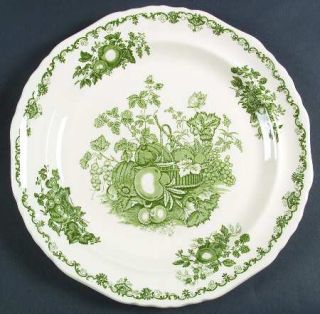 Masons Fruit Basket Green 12 Chop Plate/Round Platter, Fine China Dinnerware  