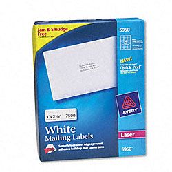 Avery Smooth fed Sheet White Laser Address Labels (box Of 2500)