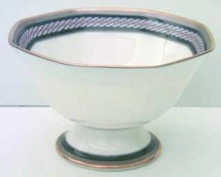 Noritake KingS Guard Individual Bowl, Fine China Dinnerware   Rope On Black Ban