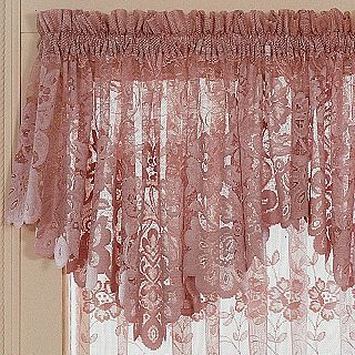 JCP Home Collection jcp home Shari Lace Rod Pocket Ascot Valance, Cream