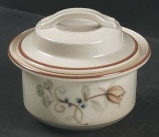 Noritake Fallriver Sugar Bowl & Lid, Fine China Dinnerware   Versatone Ii,Abstra