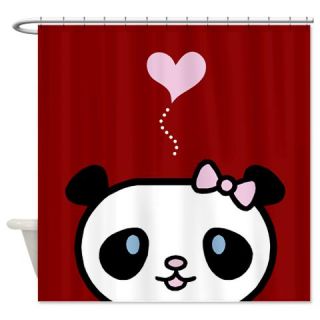  Love Panda Shower Curtain  Use code FREECART at Checkout