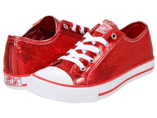 gotta FLURT Disco Womens Lace up casual Shoes (Red)