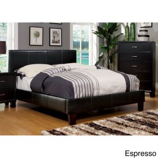 Furniture Of America Kutty Modern Full Size Padded Leatherette Platform Bed (Leatherette, solid woodUpholstery color White, grey, espressoMattress ready with European style slats includedSolid wood construction Full dimension 39.5 inches high x 57.25 in