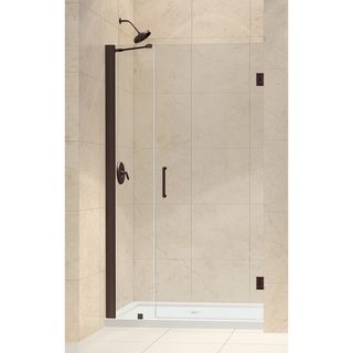 Dreamline Oil Rubbed Bronze Unidoor 42 43 inch Frameless Hinged Shower Door (Tempered glass, aluminum, brassIntended use IndoorTempered glass ANSI certifiedAssembly requiredProduct Warranty Limited 5 (five) year manufacturer warranty Warranty for any ha
