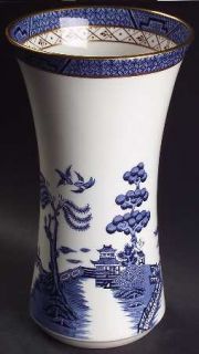 Royal Doulton Real Old Willow 9 Vase, Fine China Dinnerware   Majestic Collecti