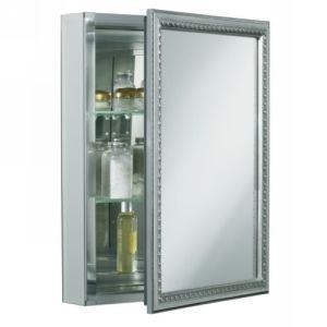 Kohler K CB CLW2026SS NA Universal Aluminum Single Door Medicine Cabinet,20 W x