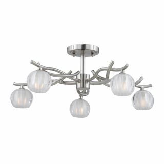 Cosmo 5 light Satin Nickel Semi flush Fixture