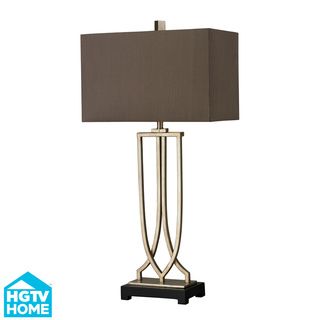 Hgtv Home Free Form Iron 1 light Antique Silver Leaf Table Lamp
