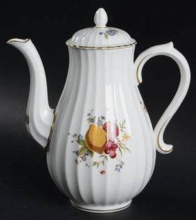 Royal Worcester Delecta (Warmstry, Ribbed) Coffee Pot & Lid, Fine China Dinnerwa