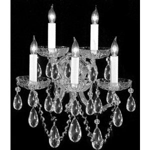 Crystorama Lighting CRY 4404 CH CL S Maria Theresa Wall Sconce Swarovski Element