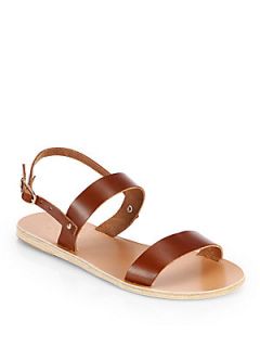 Ancient Greek Sandals Clio Leather Slingback Sandals   Tan