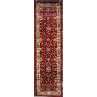 Voysey Red Rug (23 X 77) (PolypropyleneConstruction Method Machine MadePile Height 0.5 in.Style TransitionalPrimary color RedSecondary colors IvoryPattern OrientalTip We recommend the use of a non skid pad to keep the rug in place on smooth surface