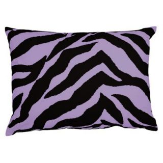 Zebra Oblong Pillow   Lavender/Black